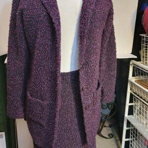 NewPort News Purple Boucle Skirt and matching Jacket